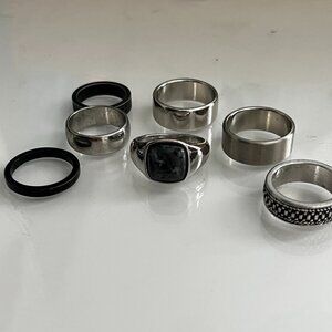 Assorted Men's Rings Size Medium / Size 9